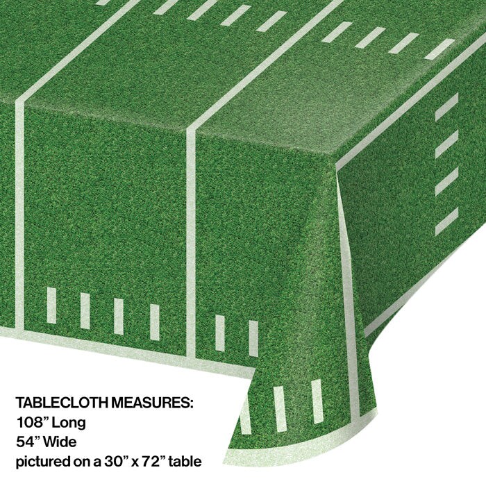 Football Field Plastic Tablecover 54&#x22; X 102&#x22;