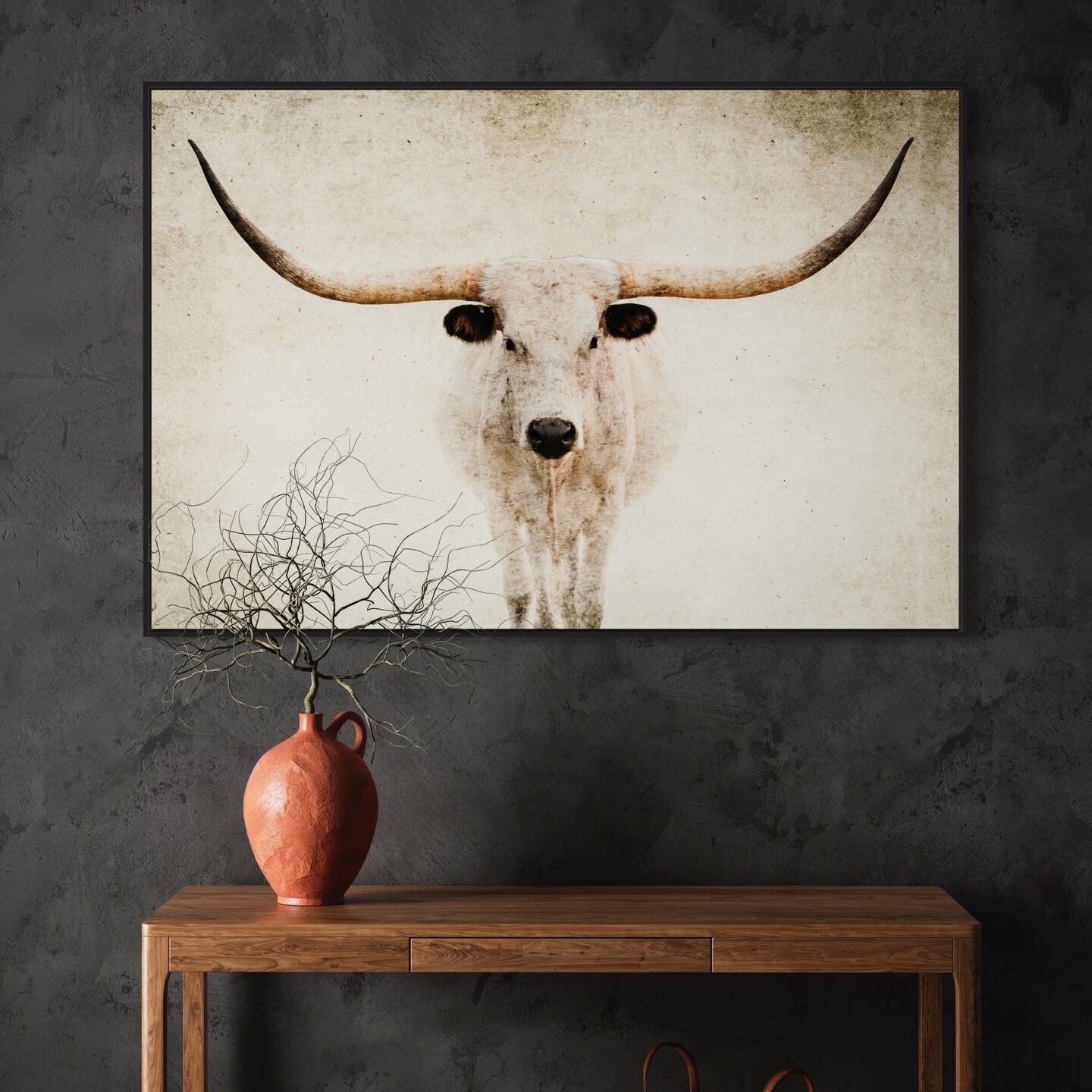 Longhorn Wall Art - Cow Photo Canvas - Texas Longhorn Canvas - Cow ...