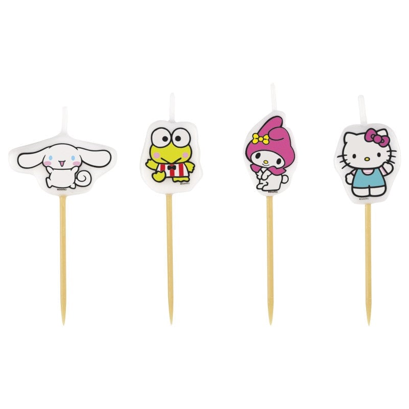 Hello Kitty And Friends 4Pc Candle Set Keropi Cinnamonroll My Melody Decorative