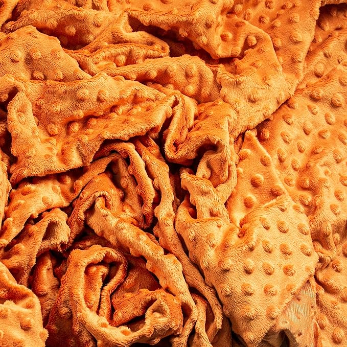 FabricLA Minky Fabric by The Yard | Oeko-TEX Certified Plush Fabric | Soft Minky Dimple Dot Cuddle Fabric | 60" inches Wide | Baby Blanket, Apparel, Throws