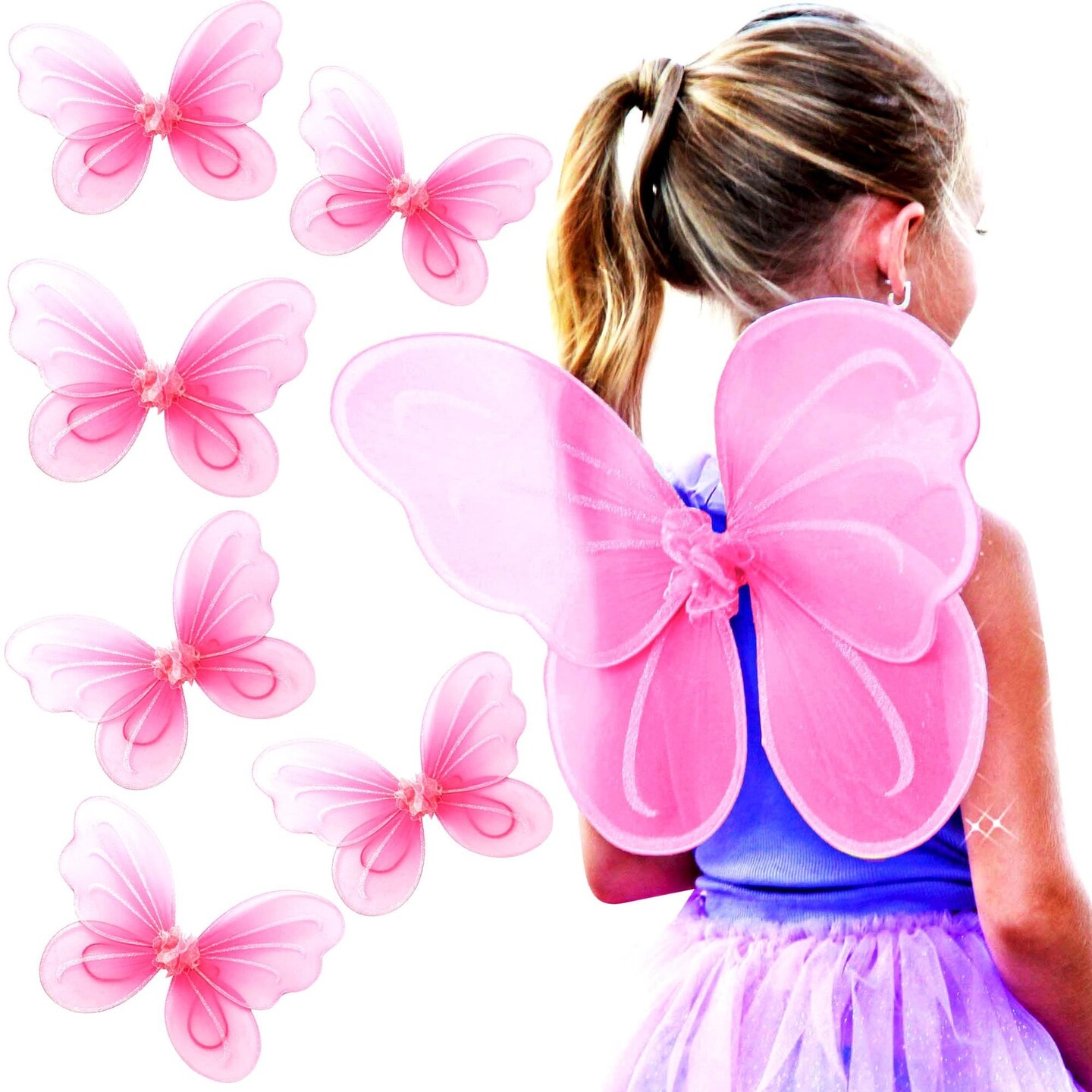 open lace back dress Rainbow Fairy Dress & Wings Size 3-4 main image 0