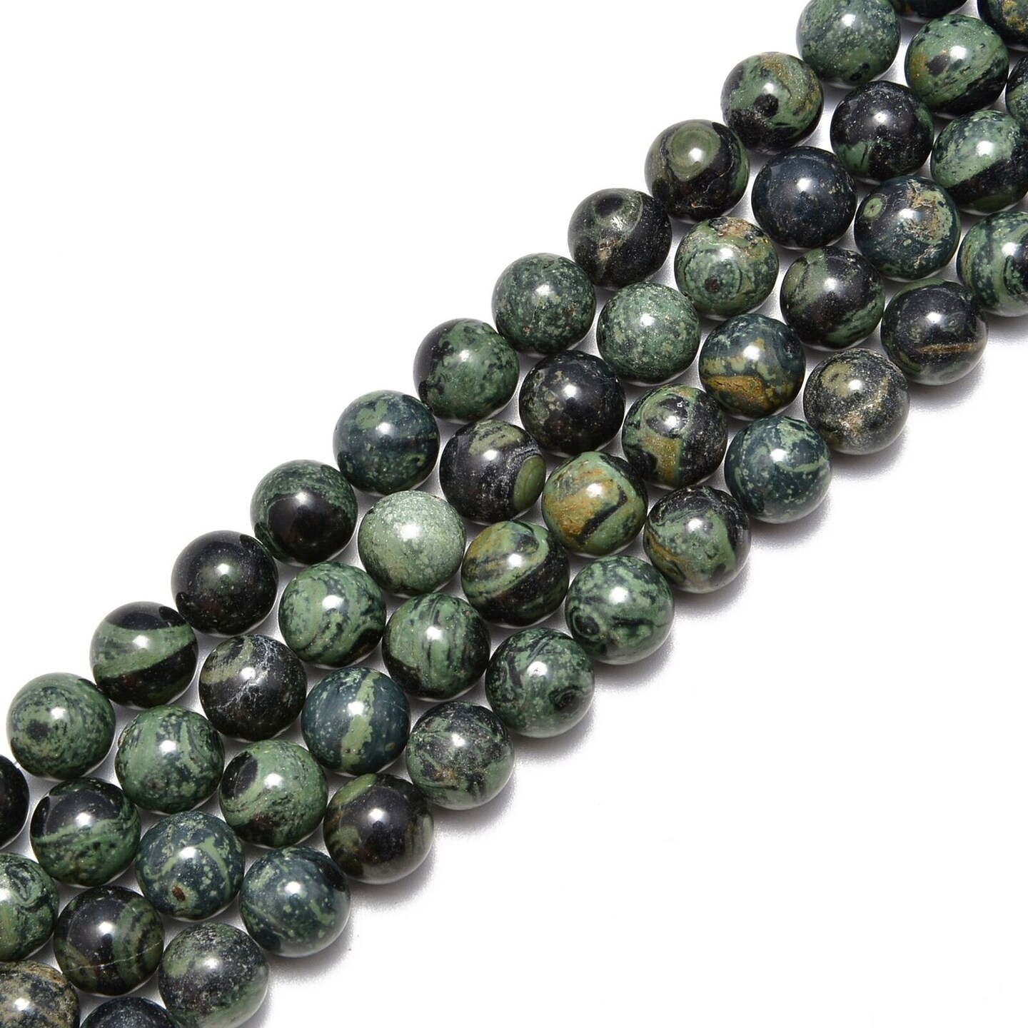 Kitcheniva Natural Kambaba Jasper Gemstone Round Beads 15.5&#x22;