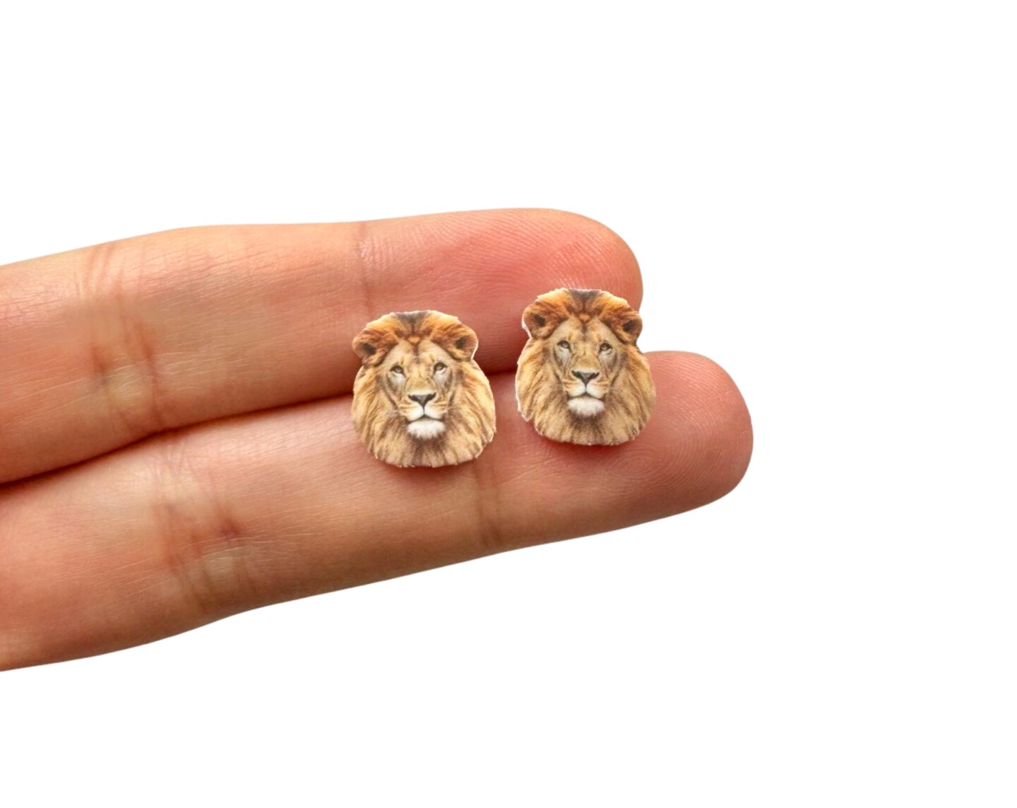 Lion Dangle Earrings, Sterling Silver Lion Head Dangle Earrings, King of cheapest the Jungle, Africa wildlife safari jewelry, Animal lover earrings,