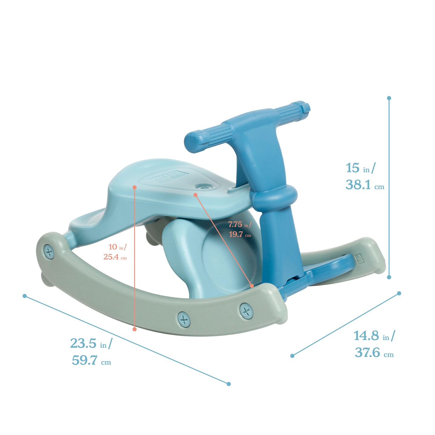 Sit-N-Rock, Two-in-One Chair and Rocker for Kids and Toddlers, Indoor/Outdoor