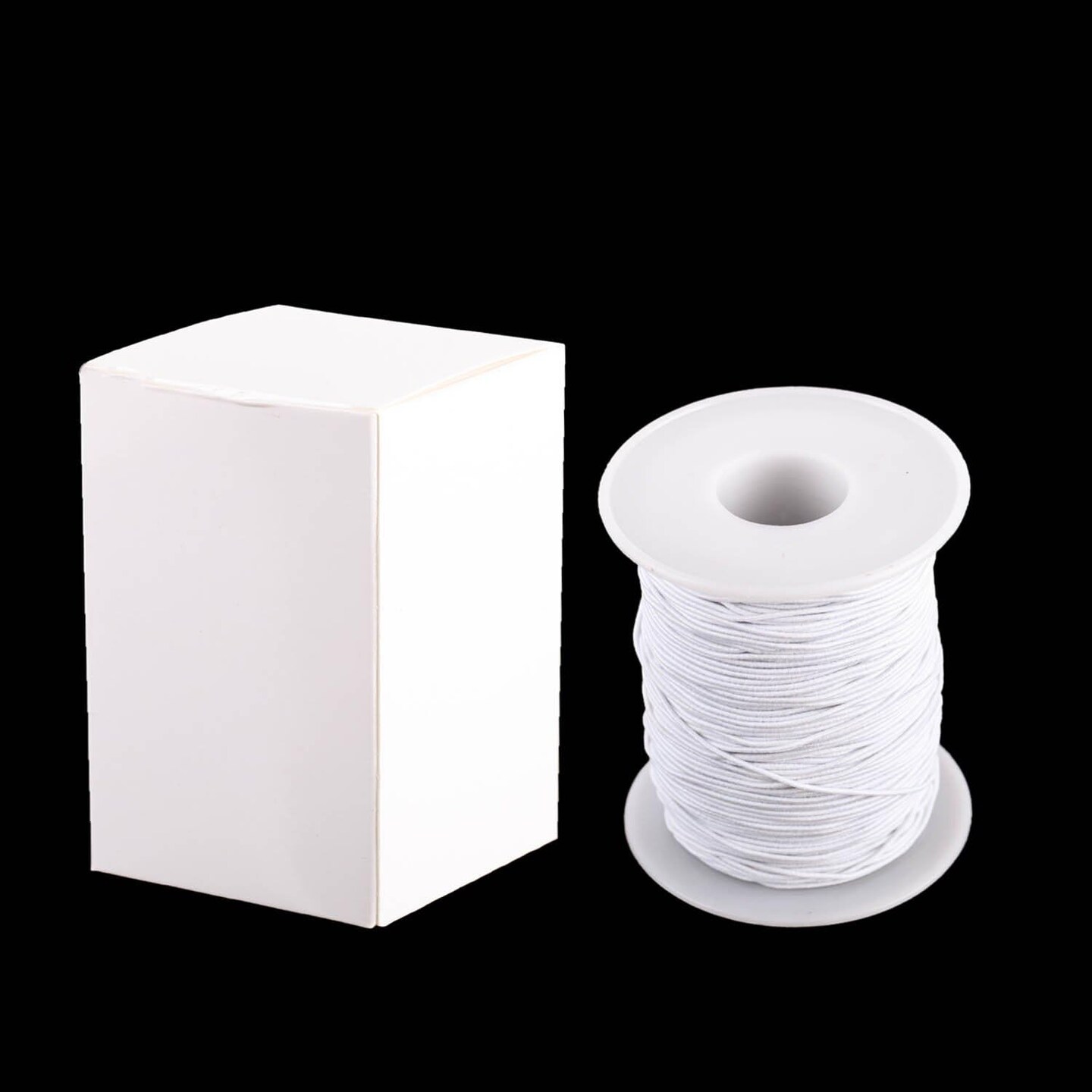 0.8 mm Elastic String Cord Elastic Thread Beading String Cord for Jewelry Making Bracelets Beading, 109 Yards, White