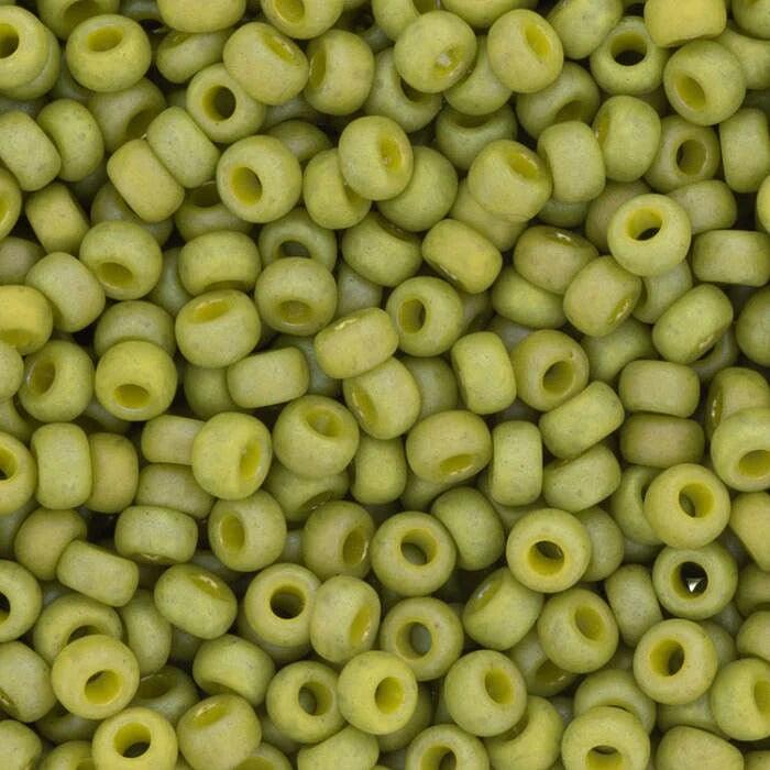6/0 Miyuki Seed Beads, Matte Opaque Glazed Seaweed AB, 6-4697, 10 grams