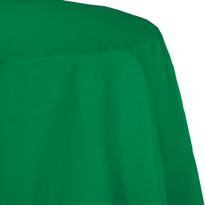 Emerald Green Round Polylined TIssue Tablecover, 82&#x22;