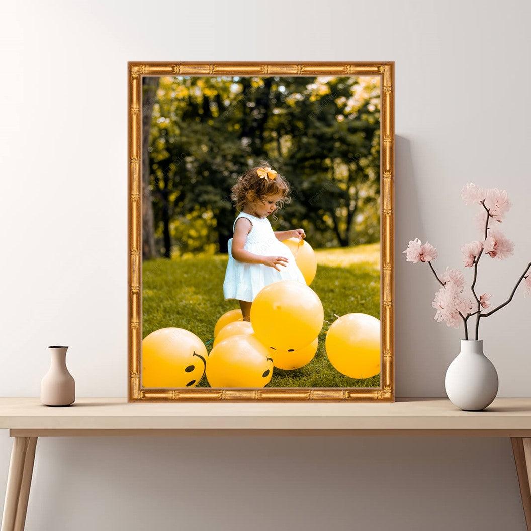 Gold Bamboo Picture Frames Gallery Wall Hanging