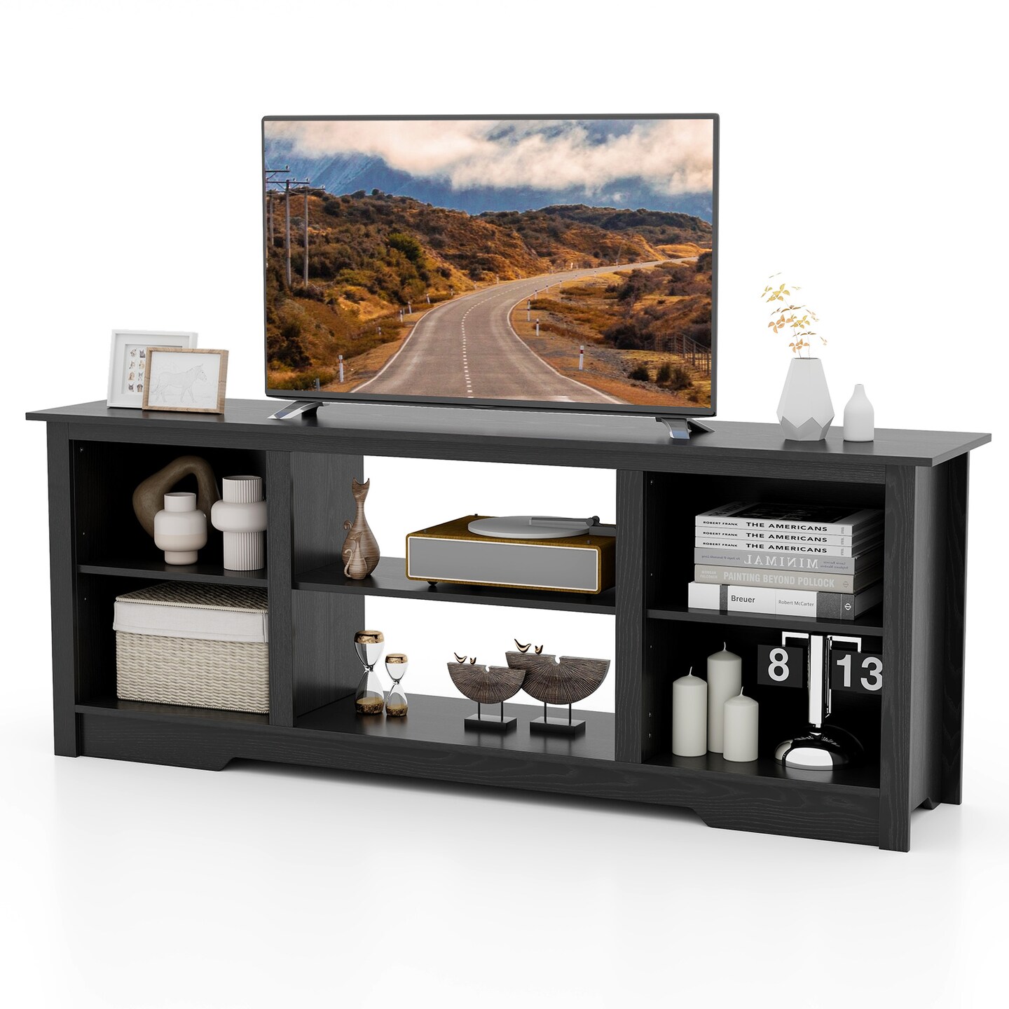 70-Inch TV Stand for up to 75&#x22; Flat Screen TVs with Adjustable Shelves - 70&#x22; x 16&#x22; x 26&#x22;(L x W x H)
