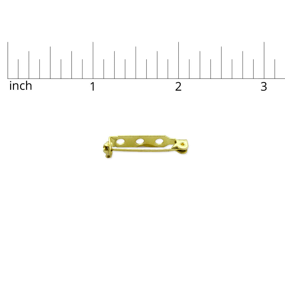 JewelrySupply 1&#x22; Brooch Bar Pins Gold Color (10-Pcs) - DIY Jewelry Making