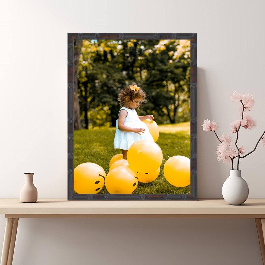 Black Bamboo Picture Frames Wall Hanging