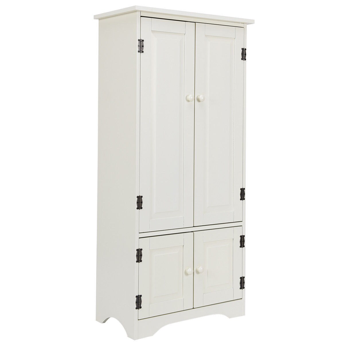 4-door Accent Storage Cabinet with Adjustable Shelves - 24" x 13" x 49" (L x W x H)