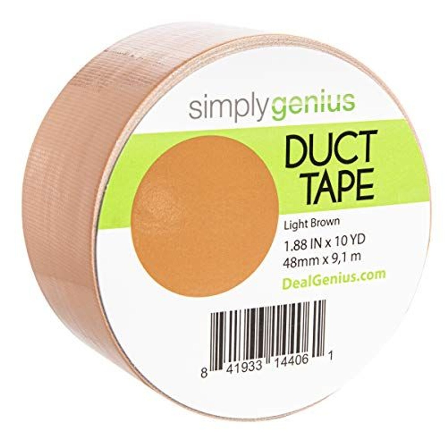 Simply Genius Art &#x26; Craft Duct Tape Heavy Duty - Craft Supplies for Kids &#x26; Adults - Colored Duct Tape - 1.8 in x 10 yards - Colorful Tape for DIY, Craft &#x26; Home Improvement (Light Brown, Single roll)