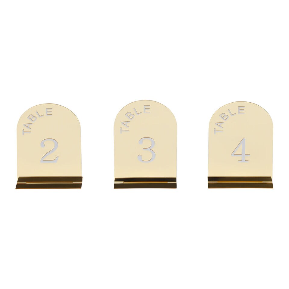 20PCS Acrylic Gold Table Numbers