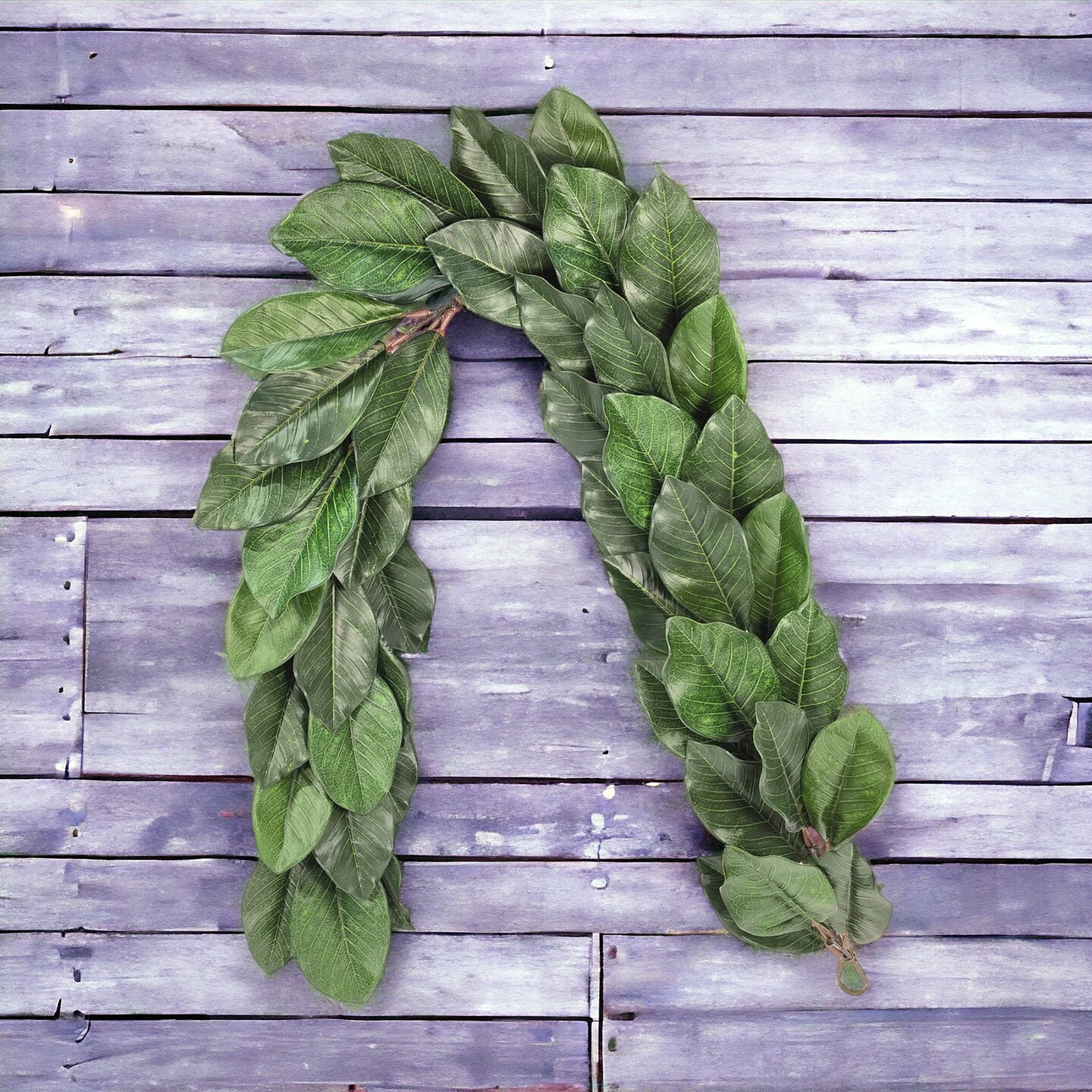 5-Foot Magnolia Leaf Garland - Real Touch Foliage, Set of 2 with Lifelike Greenery, Ideal for Elegant Christmas Decor, Events & Year-Round Displays, Floral Home by Artificial Flowers