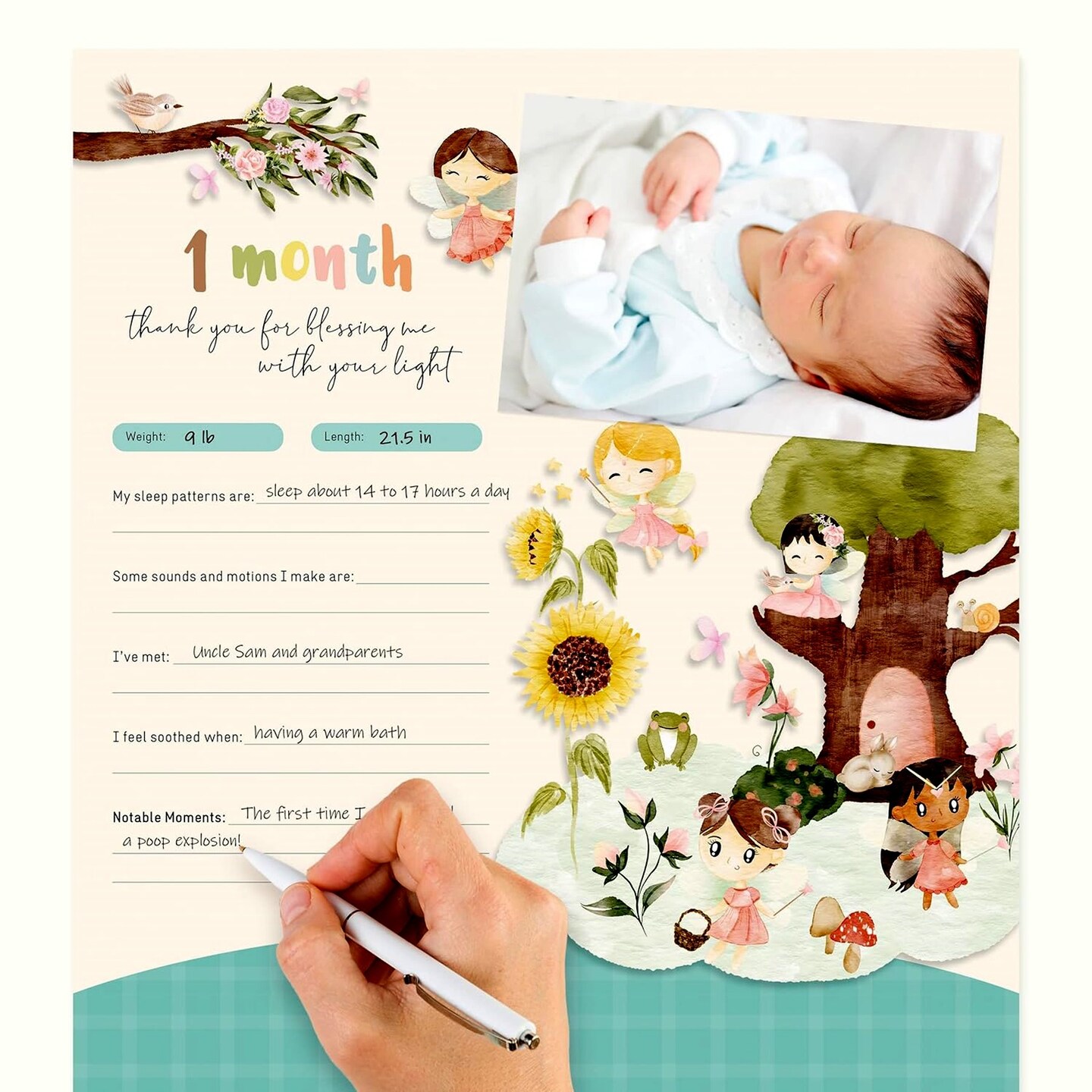 My Baby's First Year Non-Dated Keepsake Calendar With Stickers