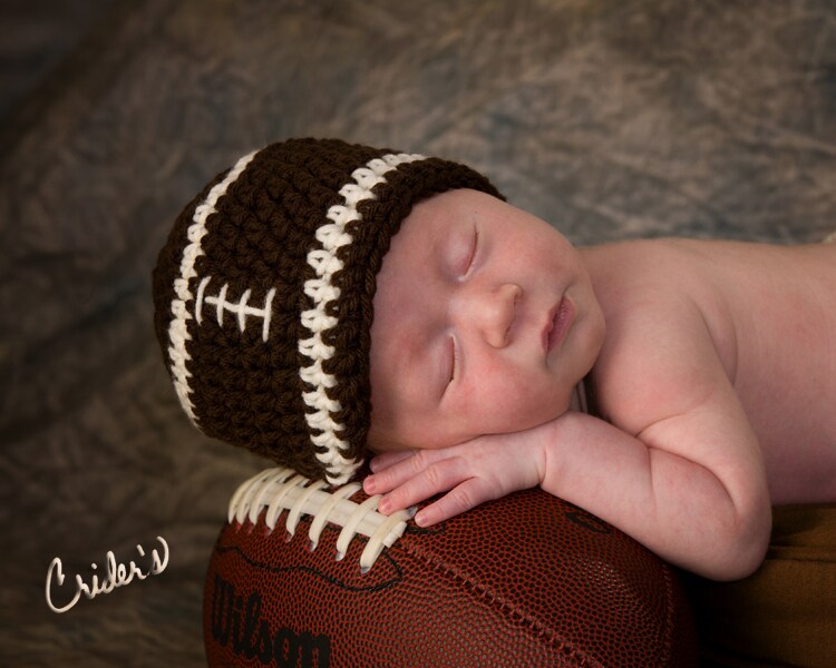 Newborn store football hat