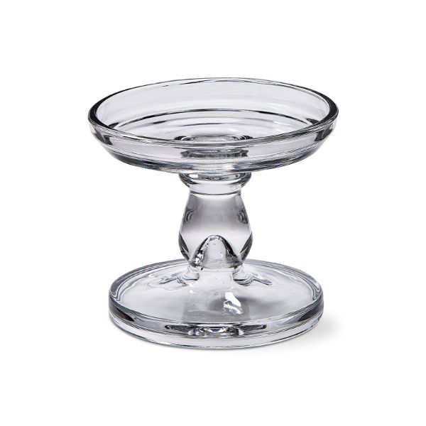 Lana Reversible Taper &#x26; Pillar Candle Holder Small - Clear