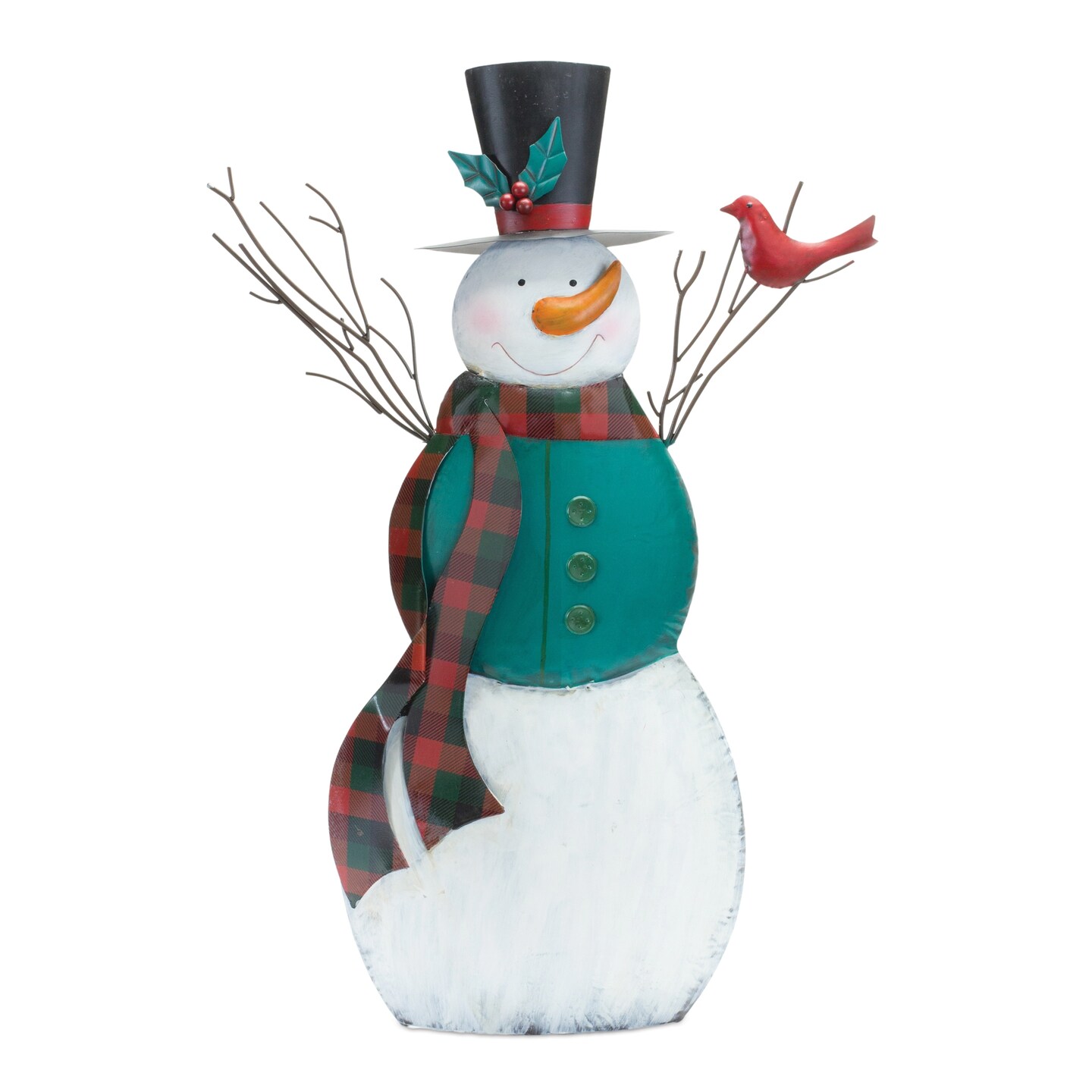 Melrose Snowman with Cardinal Christmas Figure - 26.25"