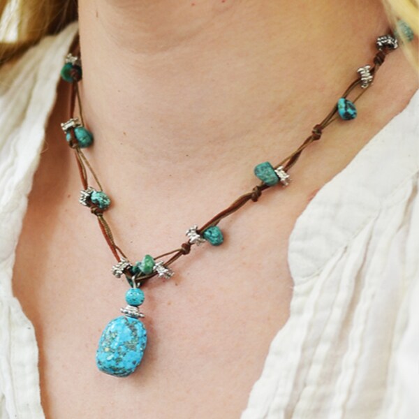 Knotted Turquoise Necklace