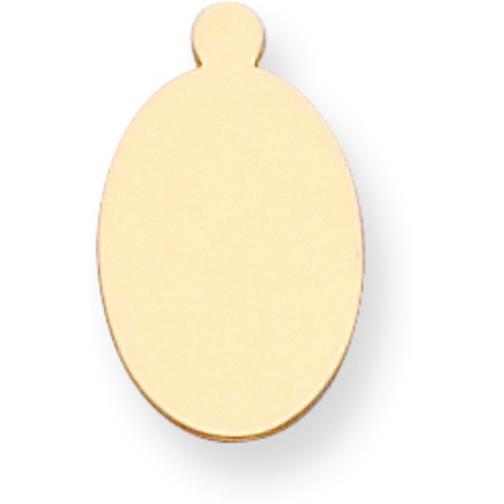 14K Gold Oval Stamping Disc 0.018&#x22;