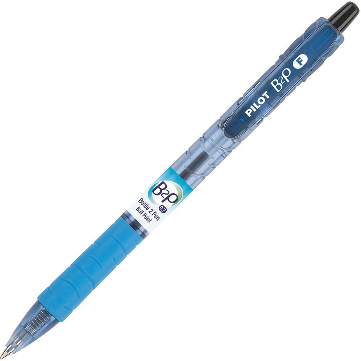 Pilot   Bottle to Pen (B2P) B2P Recycled Retractable Ballpoint Pens - Fine Pen Point - 0.7 mm Pen Point Size - Black
