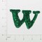 Letter W Sequin Applique/Patch, Color: Green | Michaels