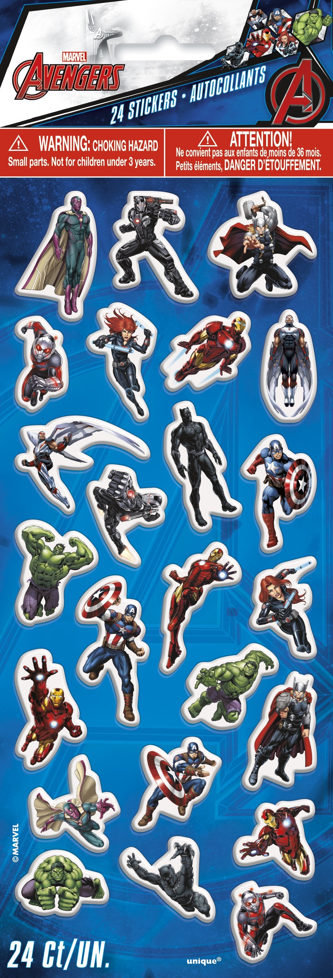 Marvel Avengers Super Hero Puffy Sticker Sheet