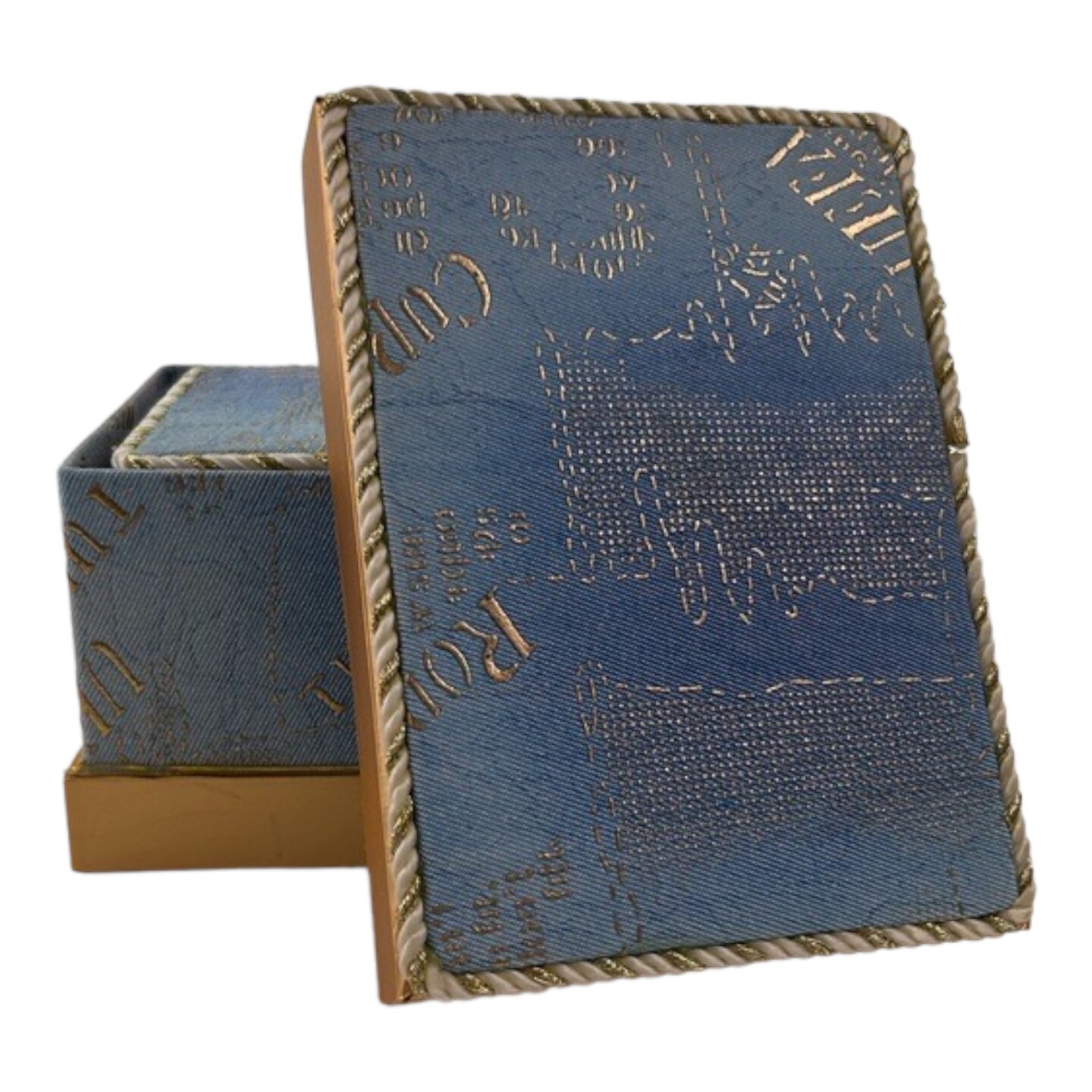 Value Pack of 6 Rectangular Cosmopolitan Box - Blue - 3 pc Set