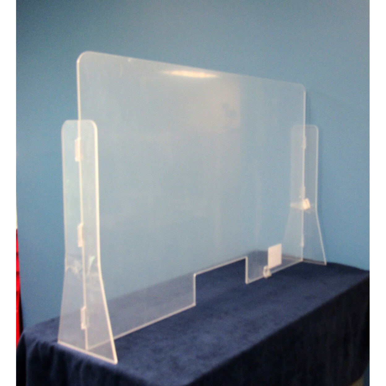 Office Accents   Antimicrobial Protective Sneeze Guard Acrylic Divider Protection Barrier Shield (2 Pack) - Clear, 30&#x22; x