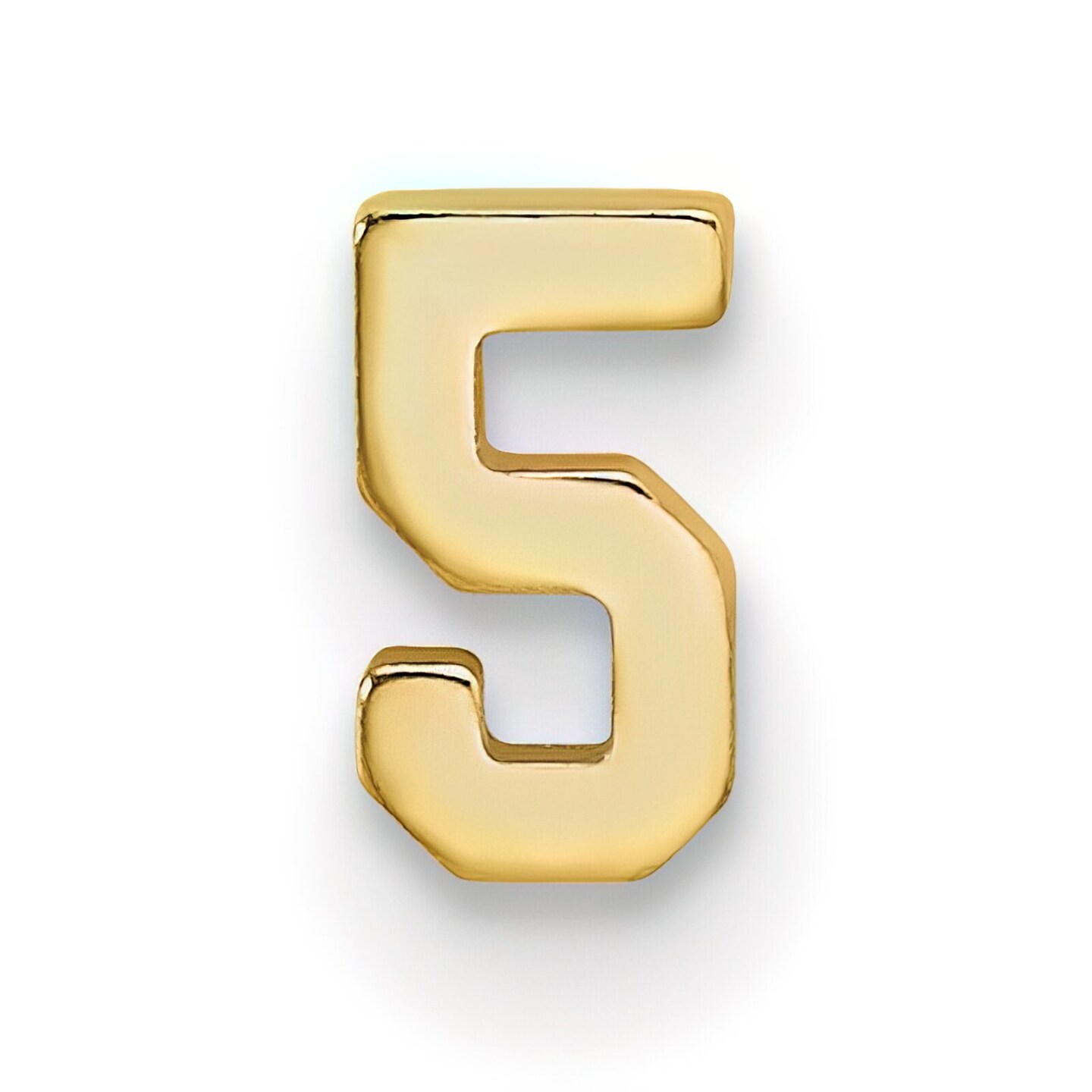 14K Gold Number 5 5mm