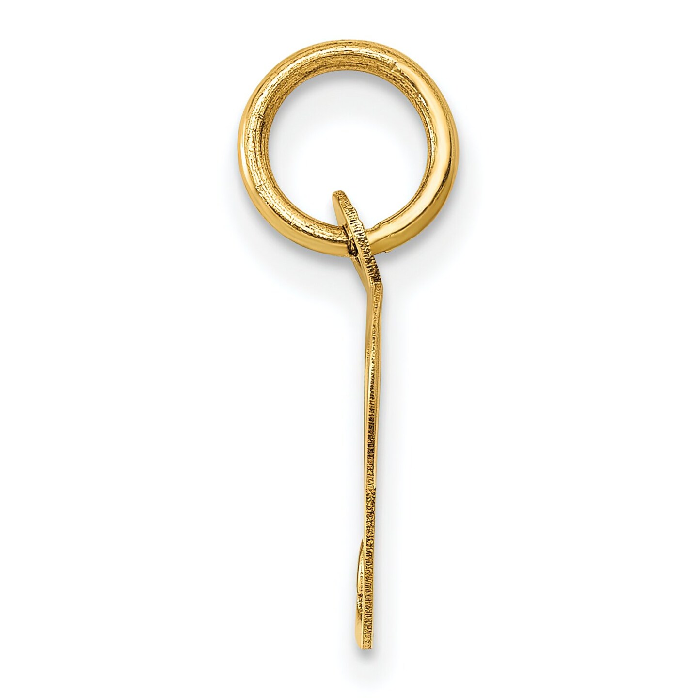 14K Yellow Gold Small Fancy Script Initial P Charm Jewerly 16mm x 13mm