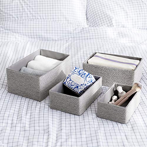 LA JOLIE MUSE Small Wicker Baskets for Organizing, Bathroom Basket