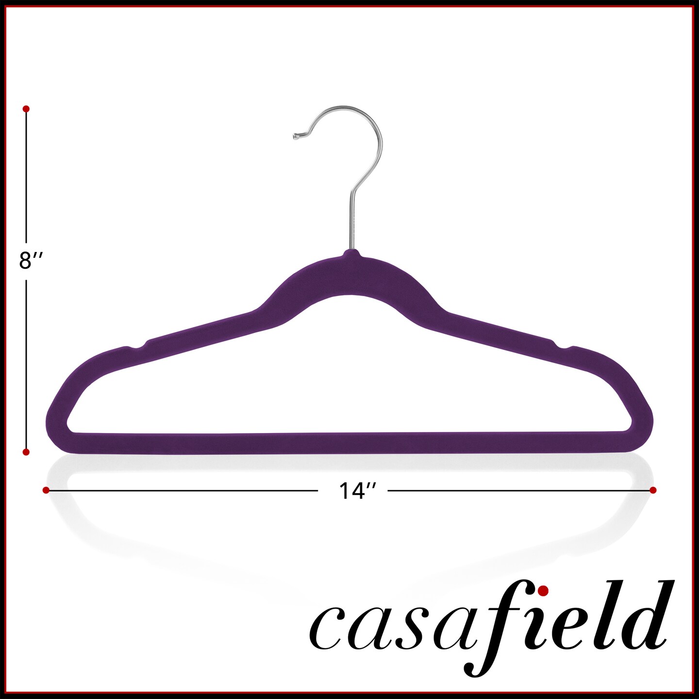 Casafield 50 Velvet Kid's Hangers - 14" Size for Children's Clothes