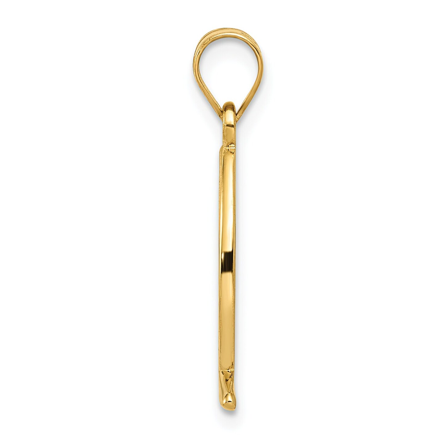 14K Yellow Gold Ichthus Fish  Charm Pendant Jewelry