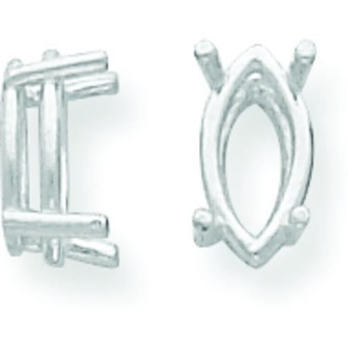 14K White Gold 4 Prong Marquise Wire Basket Head 4x7mm