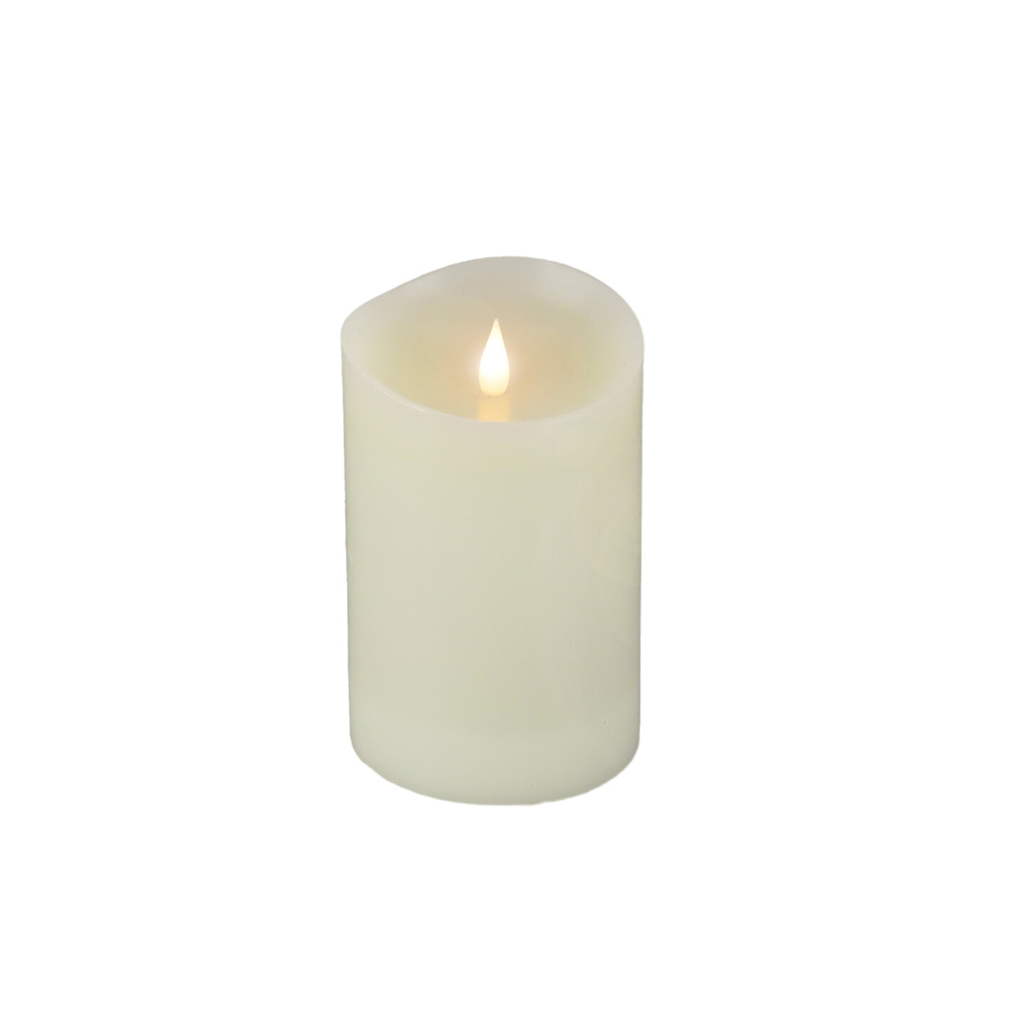HGTV Home Collection Heritage Real Motion Real Motion Flameless Candle With Remote, Ivory with Warm White LED Lights, Battery Powered, 6 in