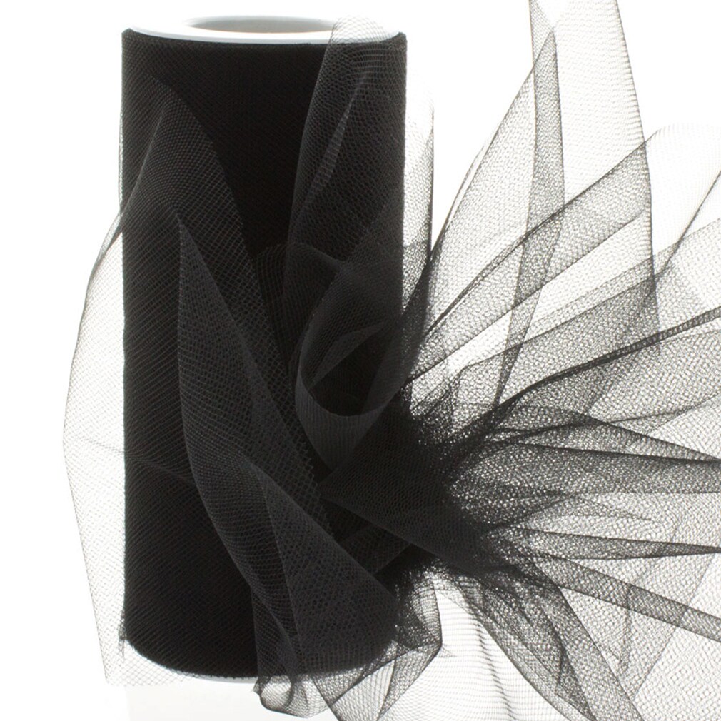 6&#x22; Premium Tulle Black 100 Yard