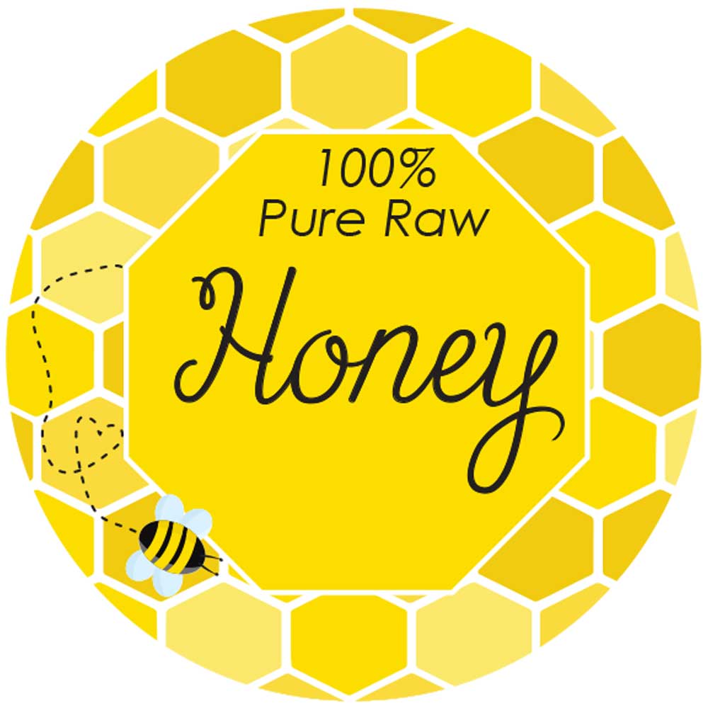 1.9" Honey labels write in round stickers for canning honey jars bee hive product
