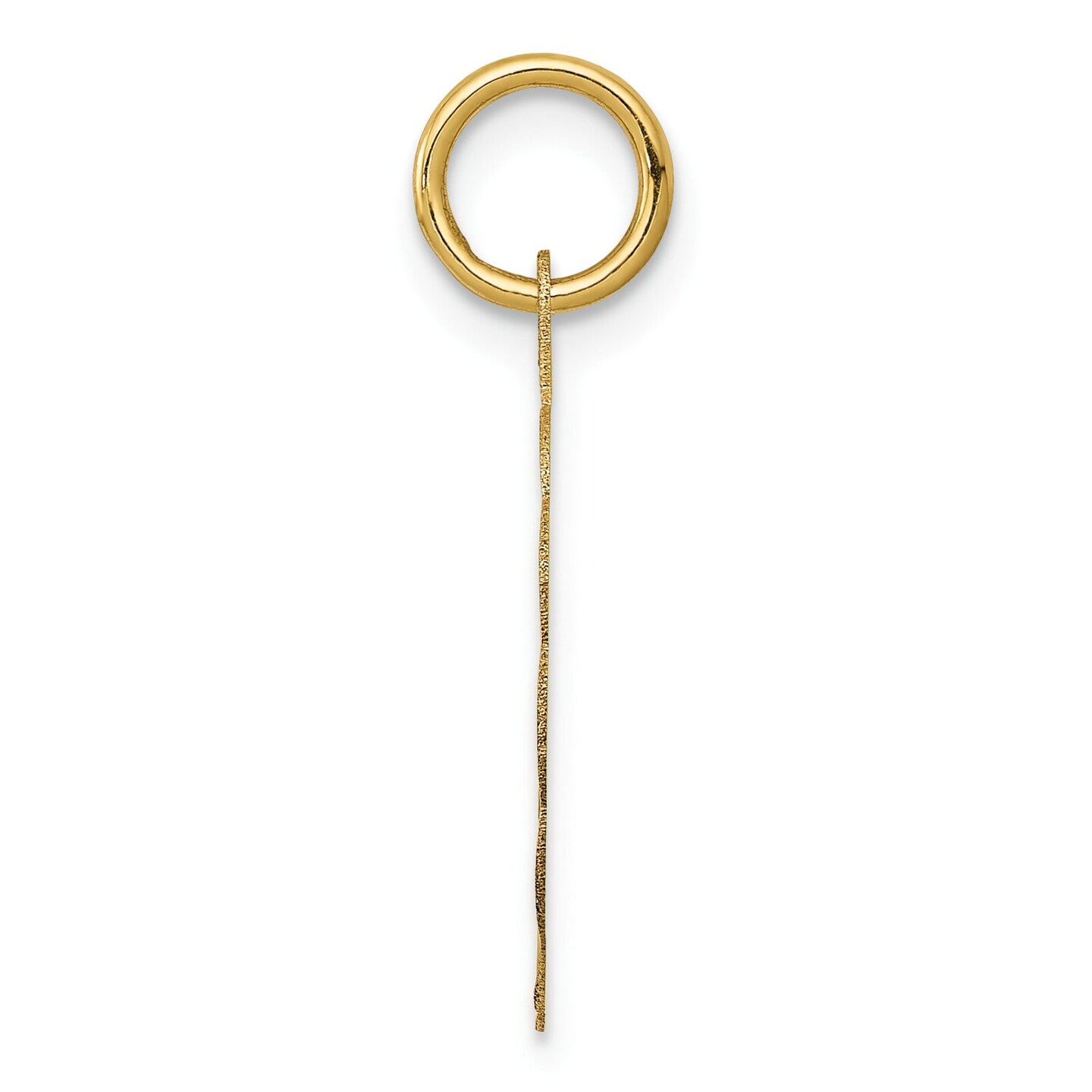 14K Yellow Gold #1 Godmother Disc Charm Jewelry 22mm x 16mm