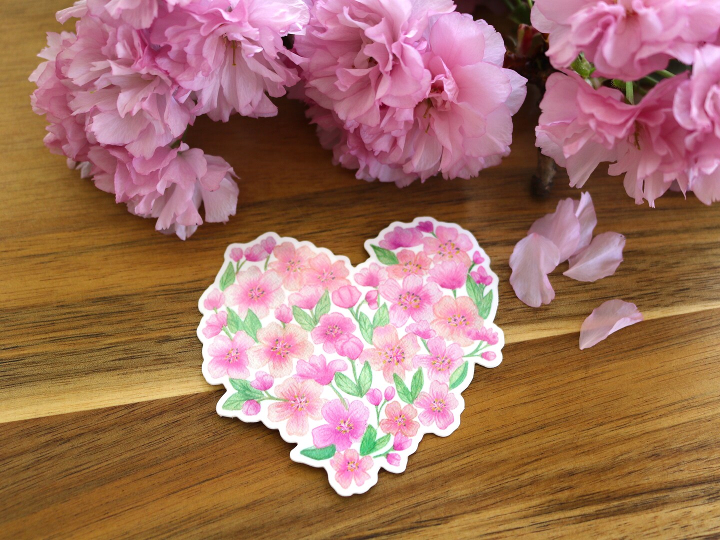 Cherry Blossom Flower Sticker - Waterproof Vinyl