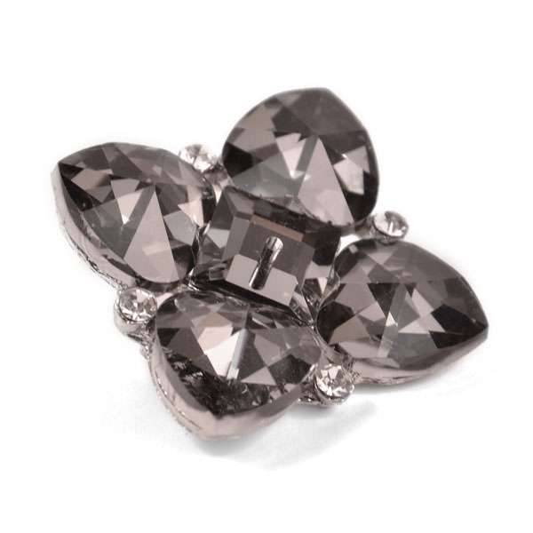 Rhinestone Gem Square Brooch