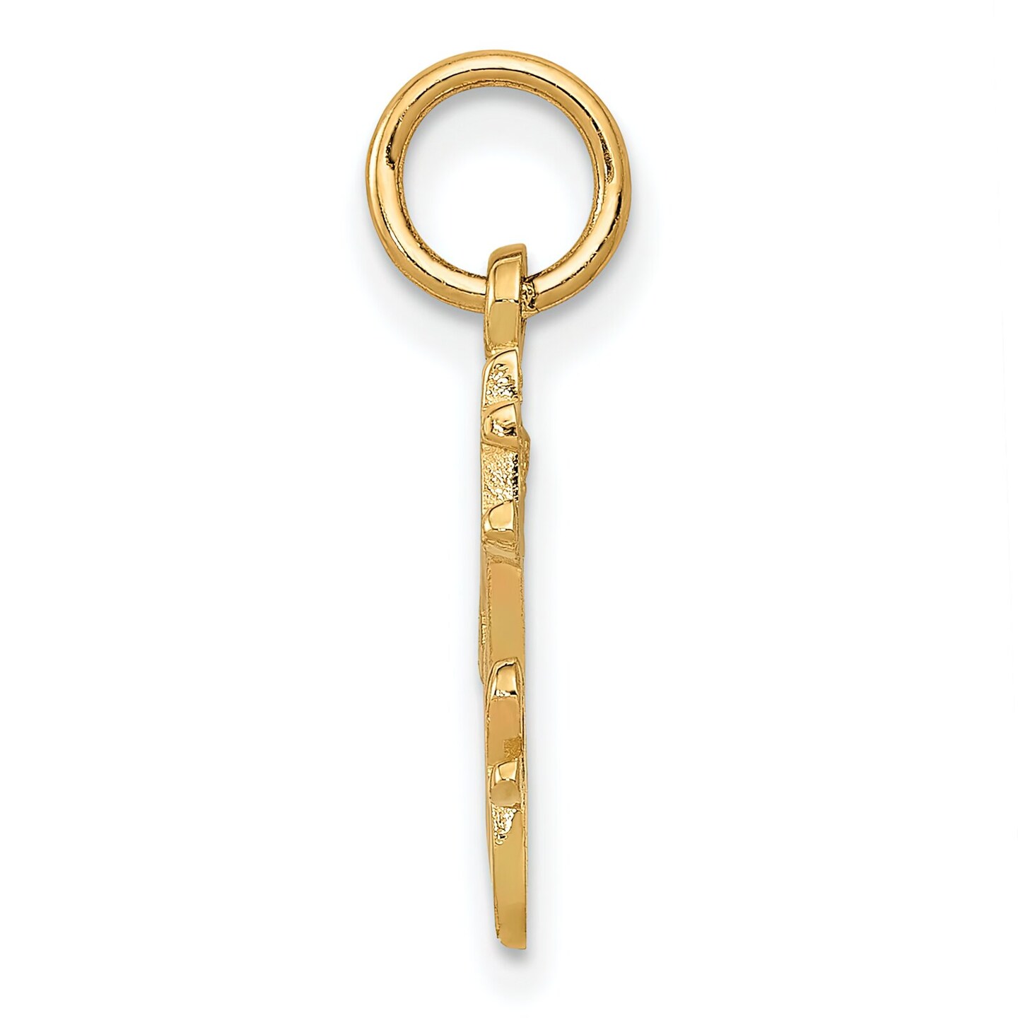 14K Yellow Gold Perfect Wife Charm Love Jewelry Pendant 20mm x 22mm