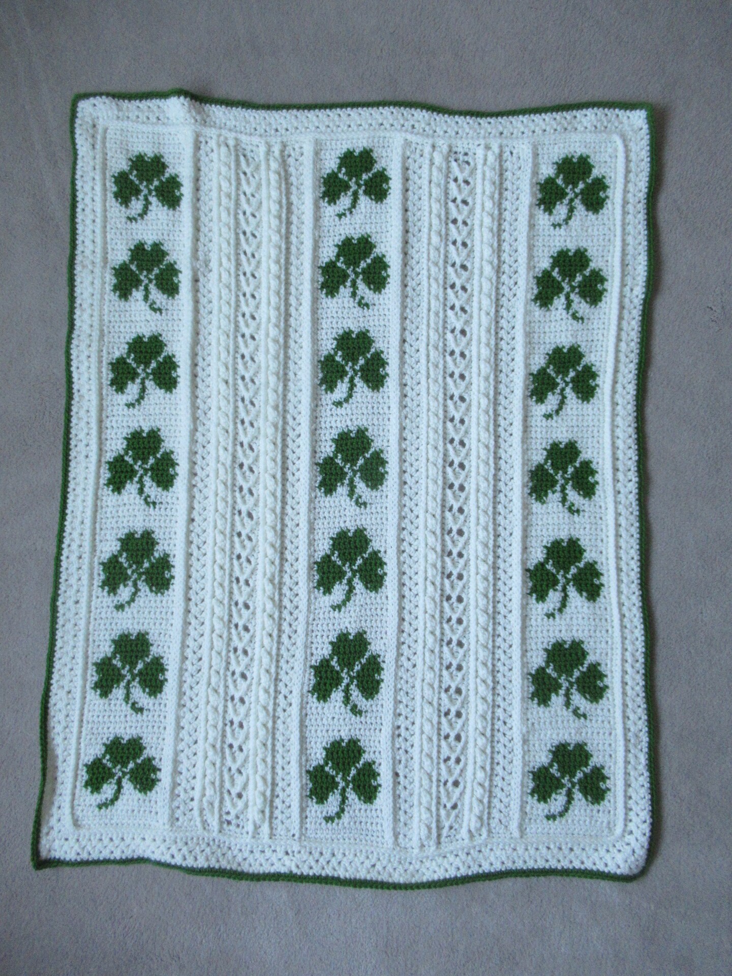 Bucilla offers Shamrock Afghan Knit/Crochet 7916