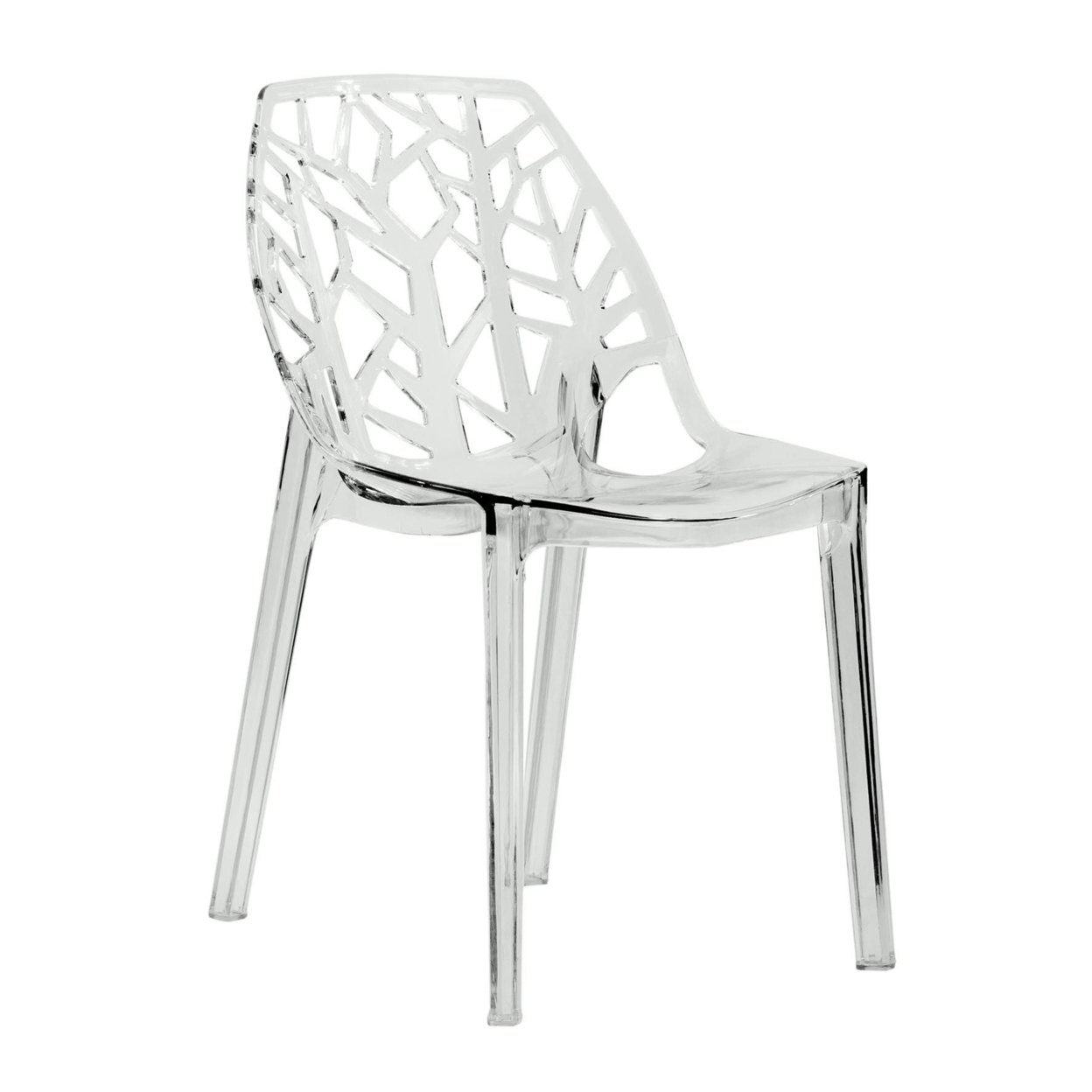 Leisuremod Cornelia Modern Dining Side Chair - Clear