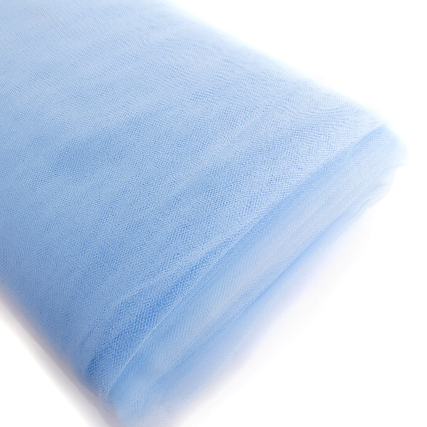 54&#x22; Tulle Fabric Bolt - Light Blue