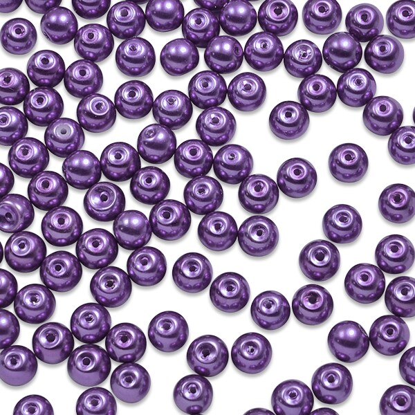 Round Glass Pearl Beads 8mm  32&#x22; Strand