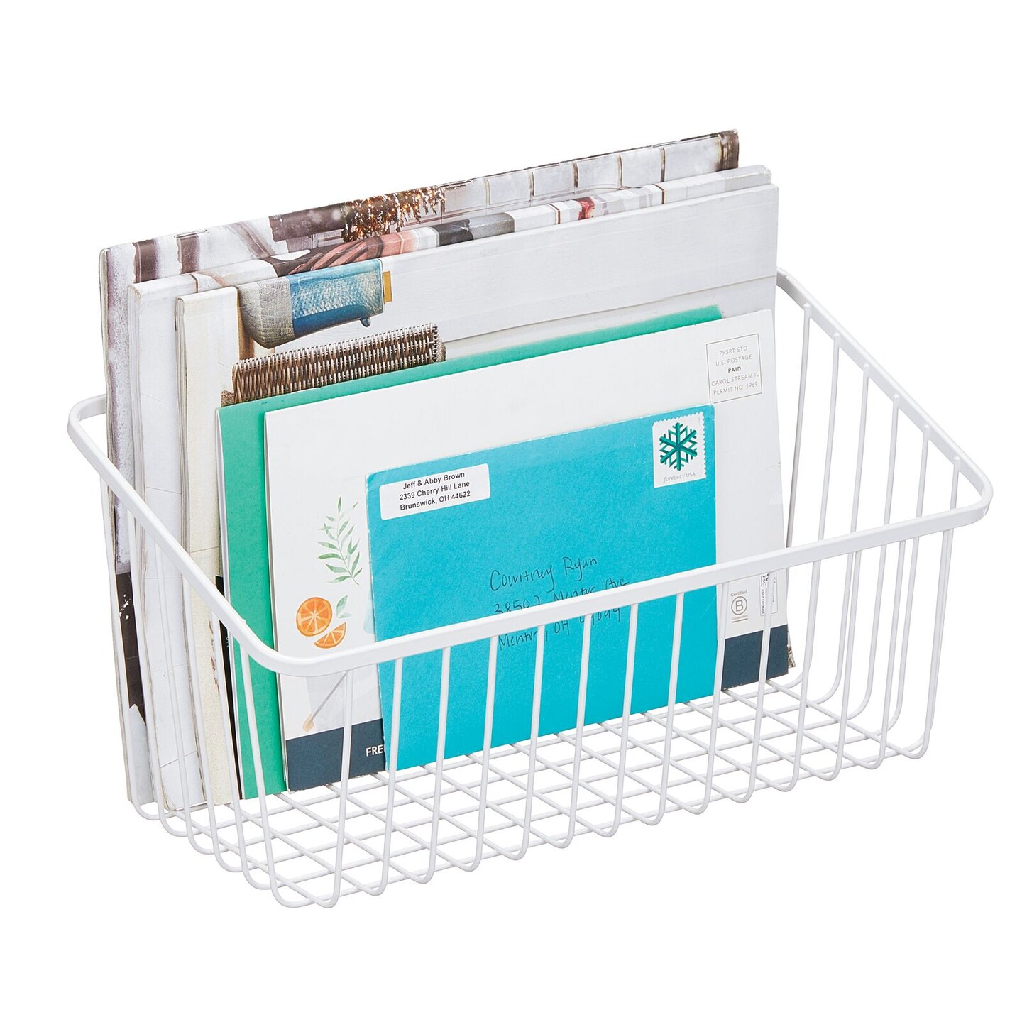 mDesign Metal Wall Mount Hanging Basket for Home Storage Michaels