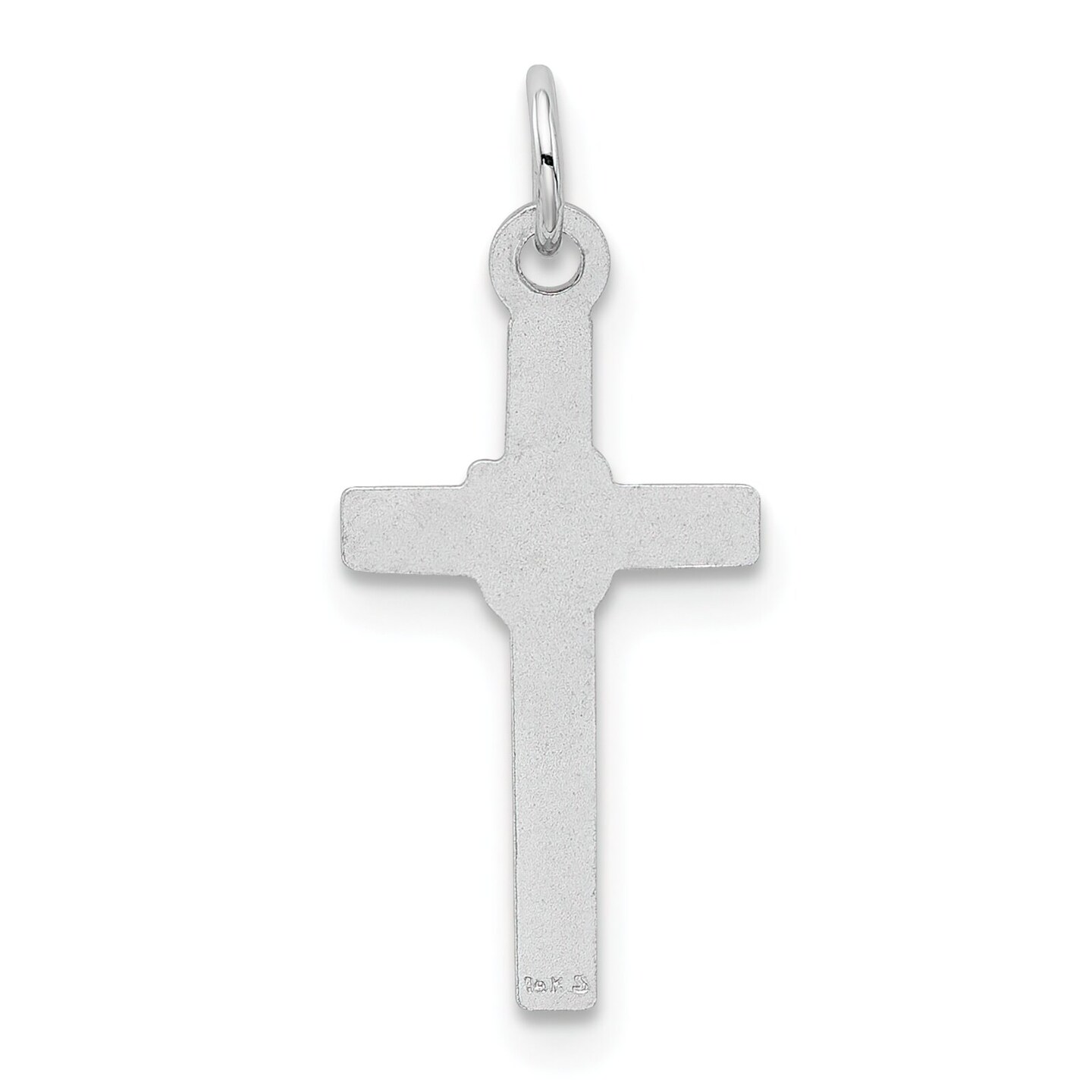 14K White Gold Cross Charm Pendant Jewelry Religious 22mm x 10mm
