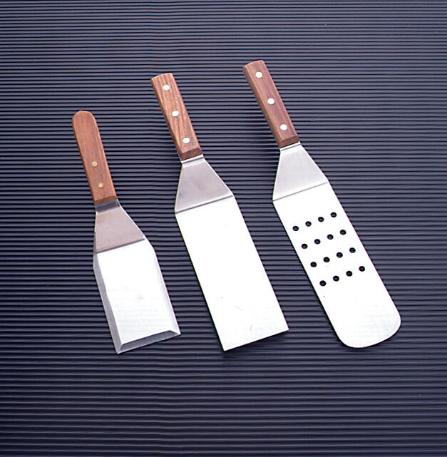 Spatula Turner Stainless Steel Blade with Wood Handle and Beveled Edge ...